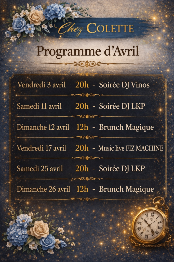 Les animations d’avril chez Colette